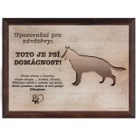 Sport hobby Vtipná cedulka Německý ovčák/MDF6007 20 x 15 cm a stojánek – Sleviste.cz
