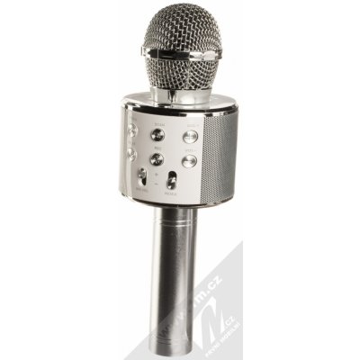 WSTER WS 858 Karaoke bluetooth mikrofon stříbrný – Zbozi.Blesk.cz