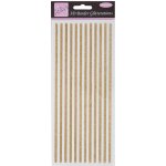 WEST DESIGN West Design Samolepky třpytivé 3D proužky 9 × 23 cm Zlaté – Zboží Dáma