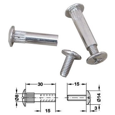 Wintech článek spojovací nábytkářský 8 x 30-40mm nikl MOABG06030N5K – Sleviste.cz