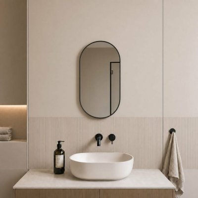 Baltica Aluma 40 x 80 cm oválný černá 5904107933559 – Hledejceny.cz