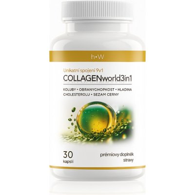 COLLAGENworld 3in1 Mořský kolagen tripeptid + Kurkumovník & Černý sezam 30 kapslí – Hledejceny.cz