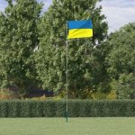 zahrada-XL Vlajka Ukrajiny a stožár 5,55 m hliník – Hledejceny.cz
