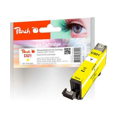 Peach Canon CLI-521, 9 ml kompatibilní - žlutá