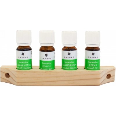 Emendo Saunové aroma 100% éterický olej eukalyptu salmiacu břízy a přírodního kouře 4 x 10 ml – Hledejceny.cz