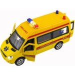 Teddies Auto ambulance kov/plast 15cm na baterie se světlem se zvukem na zpětné natažení 6ks v boxu – Hledejceny.cz