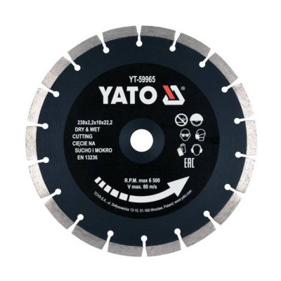 Yato Kotouč řezný diamantový segmentový 230 x 22,2 mm YT-59965 – Zboží Dáma