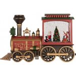 Kouzelná vánoční mašinka se Santou – hrací skříňka s LED - 31*10*19 cm / 3*AA/ USB - Clayre & Eef – Hledejceny.cz