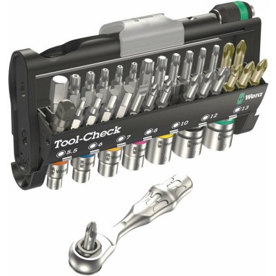 Sada bitů Tool-Check 1 SB, 1/4 hlavice, ráčna 39d, Wera, 073220 – Zboží Dáma