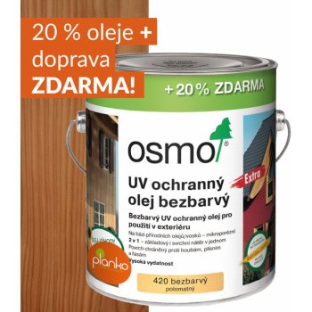 Osmo 420 UV ochranný olej Extra 3 l Bezbarvý