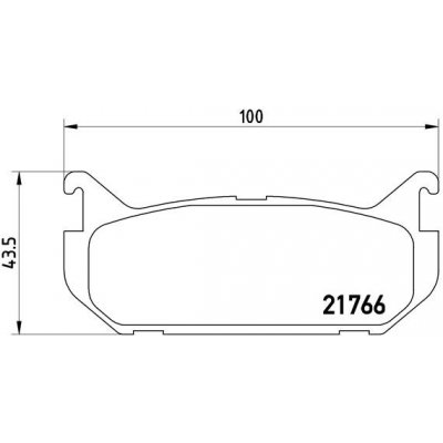 BREMBO Sada brzdových destiček, kotoučová brzda P 24 036