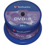 Verbatim DVD+R 4,7GB 16x, AZO, cakebox, 50ks (43550) – Zboží Živě