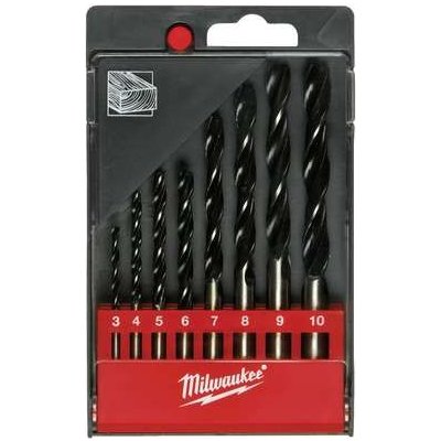 Milwaukee 4932352466 Vrtáky do dřeva (se středicí špičkou) pr. 3 ÷ 10 mm (Sada 8 ks) – Zbozi.Blesk.cz