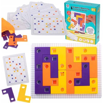 LOGICKÁ HRA PUZZLE KOSTKY TETRIS HLAVOLAM a KARTY 42EL. – Hledejceny.cz