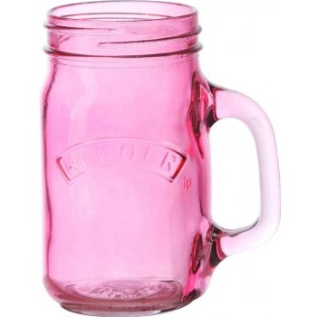 Kilner sklenice s rukojetí růžový 0,4 l