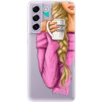 Pouzdro iSaprio - My Coffe and Blond Girl Samsung Galaxy S21 FE 5G – Hledejceny.cz
