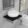 Koupelnový nábytek vidaXL 2dílný set koupelnového nábytku keramika černý