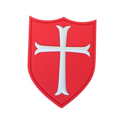 ARMED PATCHES PVC nášivka Crusaders cross, červená – Zboží Dáma