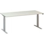Alfa Office Alfa Up s šedým podnožím 180 x 80 x 61,5 - 127,5 cm bílá – Zbozi.Blesk.cz