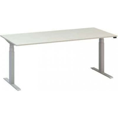 Alfa Office Alfa Up s šedým podnožím 180 x 80 x 61,5 - 127,5 cm bílá – Zbozi.Blesk.cz