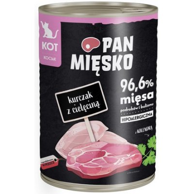 PAN MIĘSKO Kitten Hypoallergenic Kuře a Telecí 0,4 kg