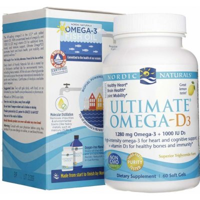 Nordic Naturals Ultimate Omega 1280 mg Citron 60 rybích kapslí – Hledejceny.cz