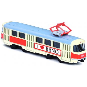 Rappa Kovová česká retro tramvaj 16 cm BRNO