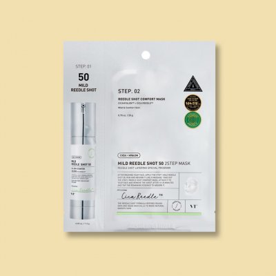 VT Cosmetics Dvoustupňová posilující maska na obličej s mikrojehličkami Mild Reedle Shot 50 2-Step Mask 1.5 g 25 g 1 ks – Zboží Dáma