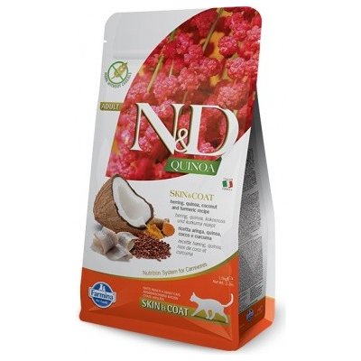 N&D GF Quinoa Skin & Coat Herring & Coconut 1,5 kg – Zboží Mobilmania