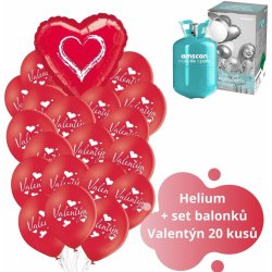 balonky.cz Helium set červené balónky Valentýn