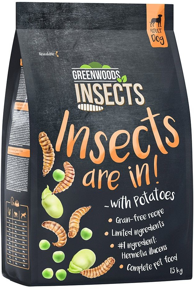 Greenwoods Insects hmyz s bramborami hráškem a bobem obecným 4 x 1,5 kg