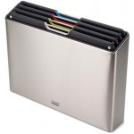 Prkénko na krájení FOLIOSTEEL 60171 24x34 cm, sada 4 ks, se stojanem, nerezová, Joseph Joseph – Hledejceny.cz