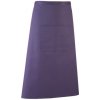 Zástěra Premier Workwear Pracovní zástěra s kapsou PR158 Purple Pantone 269 90x80cm