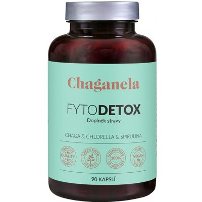 Chaganela FytoDETOX Chaga + Chlorella + Spirulina 90 kapslí