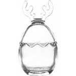 Clayre & Eef Skleněná Dóza na bonbóny ve tvaru vajíčka s parohy 8 x 15 cm – Sleviste.cz