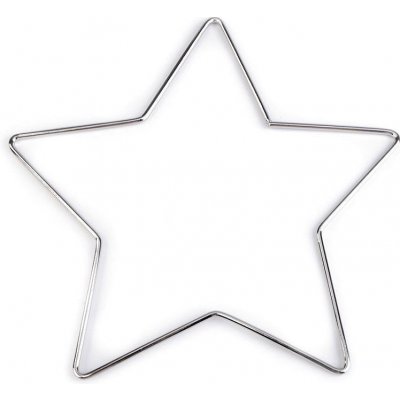 Kovová hvězda vánoční pro tvoření a lapače snů Ø20 cm, 1 ks nikl – Zboží Mobilmania