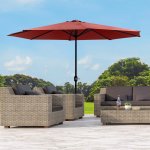 Haushalt International Kovový slunečník s UV 50+, 300 cm, bordó 483689 – Hledejceny.cz