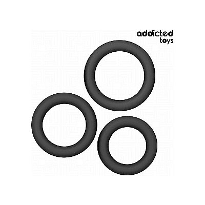 Addicted Toys Set Of Silicone Rings Model 1, silikonové erekční kroužky – Hledejceny.cz