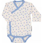 Bambusové dětské zavinovací body s dlouhým rukávem Geggamoja Blue mini clover – Hledejceny.cz