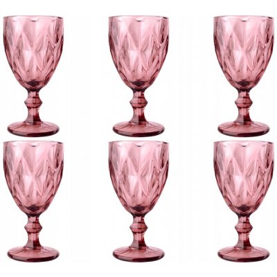 Design Sklenice na bílé víno sklenice na červené víno Affek Elise Pink odstíny růžové 6 x 250 ml – Zbozi.Blesk.cz