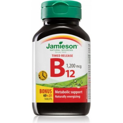 Jamieson Vitamín B12 1200mcg s post.uvolňov. 80 tablet – Hledejceny.cz
