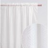 Záclona Záclona bílá s jemným vzorem LA ROSSA s řasící páskou Šírka 140 cm | Dĺžka 250 cm biela