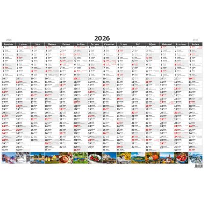 nástěnný Plánovací roční mapa A1 obrázková 2026 – Zboží Dáma