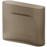 Muuto Váza Ridge Vase Frosted Glass béžová Low 16,5 – Hledejceny.cz