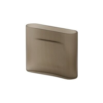 Muuto Váza Ridge Vase Frosted Glass béžová Low 16,5 – Hledejceny.cz