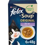 Felix Soup Original hovězí maso kuřecí maso a tuňák 48 x 48 g – Zbozi.Blesk.cz