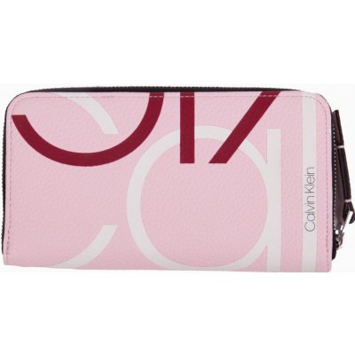Calvin Klein světle růžová peněženka CK Base Lrg Zip Around XL — Heureka.cz