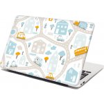Sablio Samolepka na notebook Cestičky s dopravou - 38x26 cm – Zboží Živě
