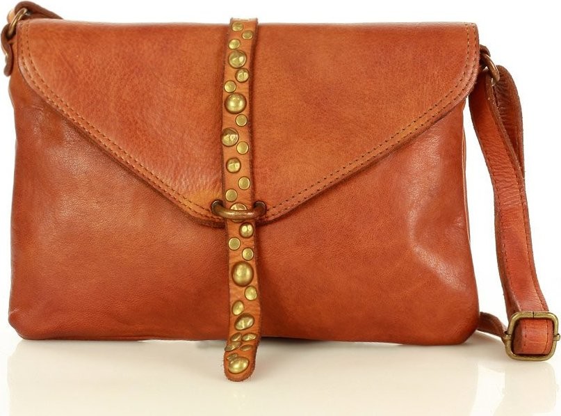 Mazzini Marco KARAMELOVÁ crossbody S OZDOBNÝM PÁSKEM V150B