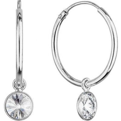 Evolution Group stříbrné kruhy se Swarovski krystalem Crystal 31309.1 – Zboží Mobilmania